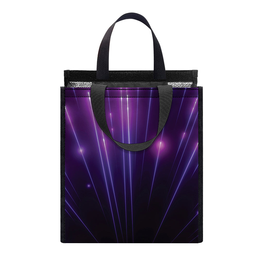Purple Hyperspace Print Insulated Lunch Tote