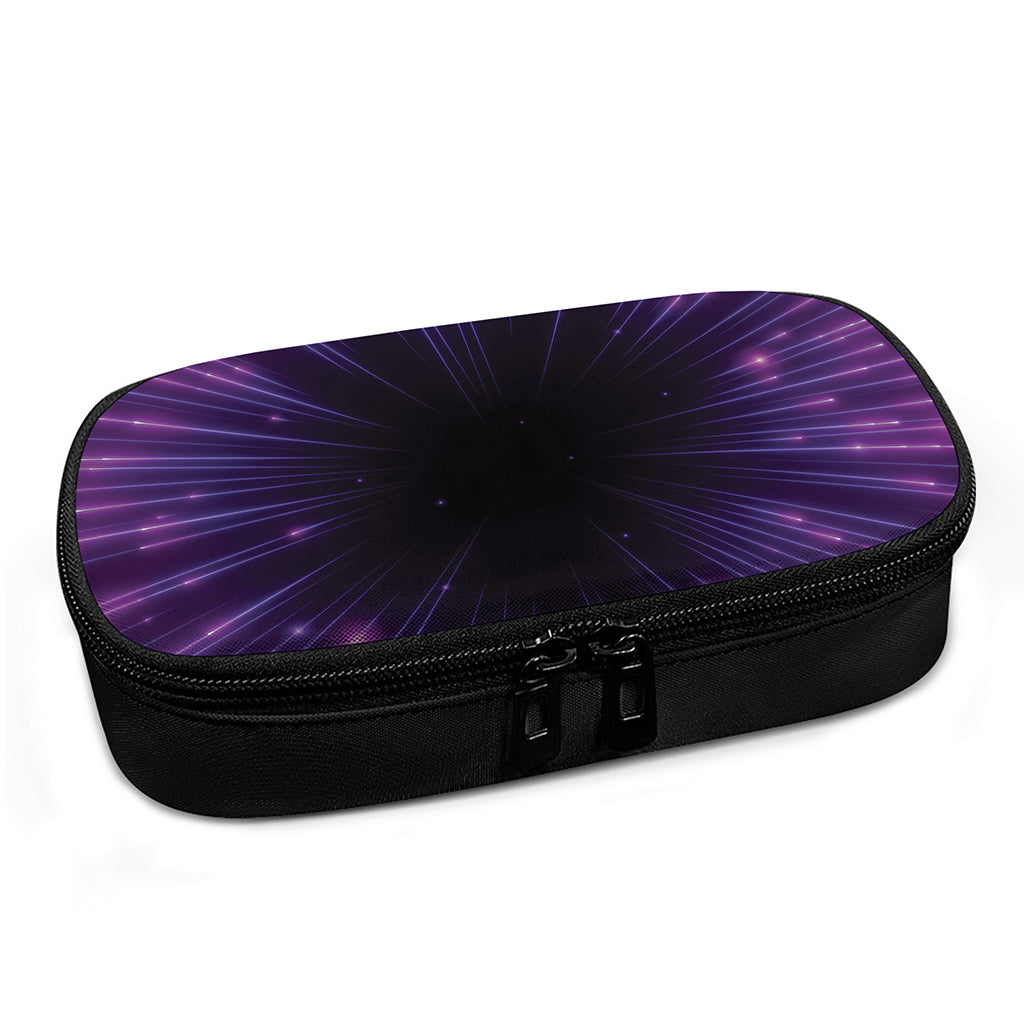 Purple Hyperspace Print Insulin Cooler Travel Case