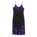 Purple Hyperspace Print Jersey Midi Cami Dress