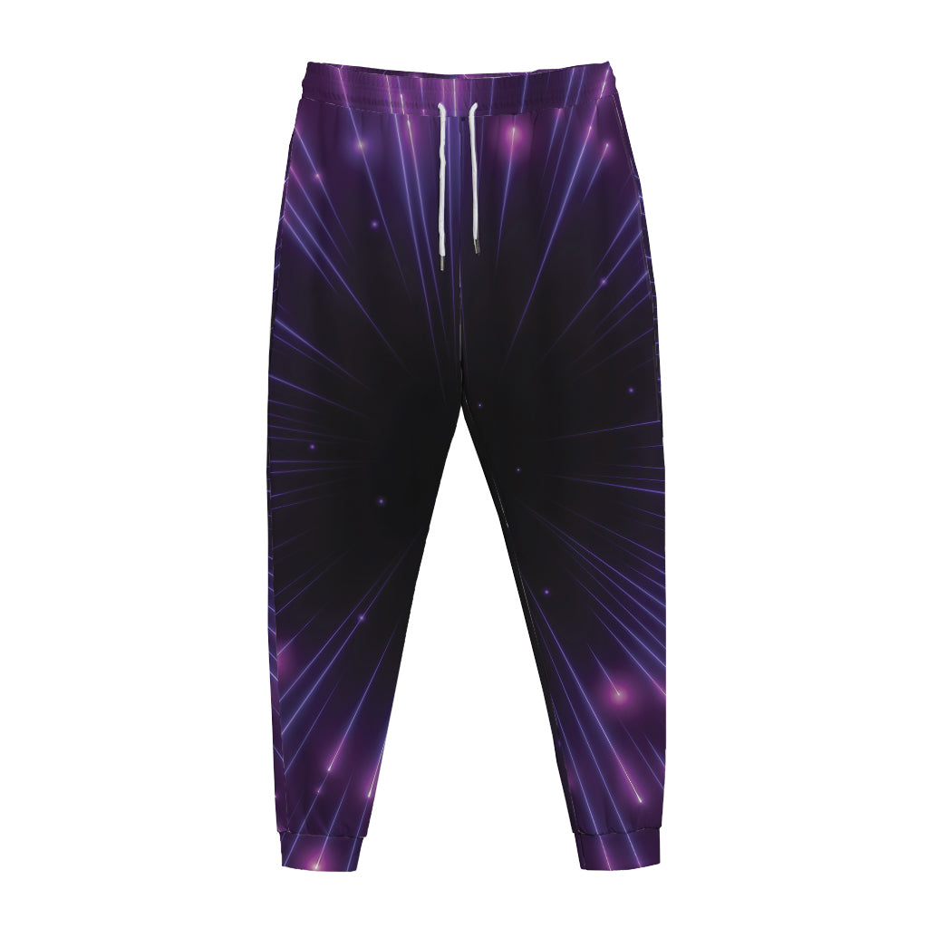 Purple Hyperspace Print Jogger Pants