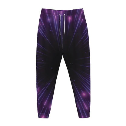 Purple Hyperspace Print Jogger Pants