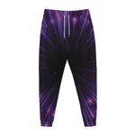 Purple Hyperspace Print Jogger Pants