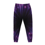 Purple Hyperspace Print Jogger Pants