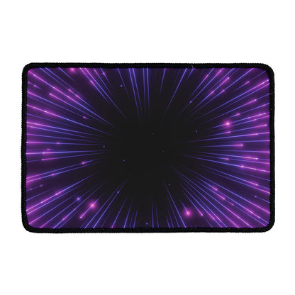 Purple Hyperspace Print Kitchen Mat