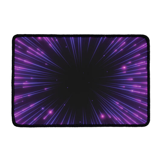 Purple Hyperspace Print Kitchen Mat