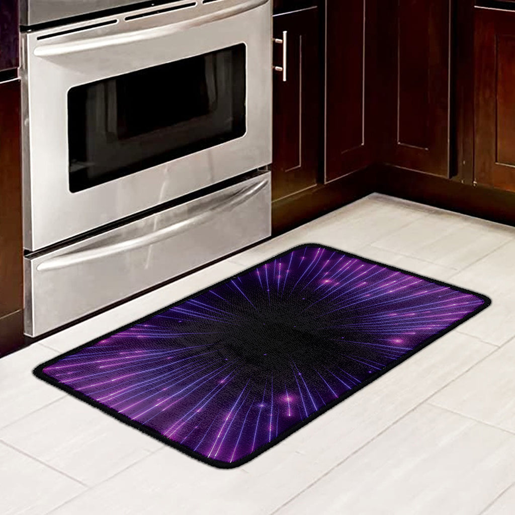 Purple Hyperspace Print Kitchen Mat
