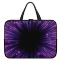 Purple Hyperspace Print Laptop Sleeve With Handle