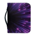 Purple Hyperspace Print Leather Bible Cover