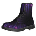 Purple Hyperspace Print Lace-Up Boots