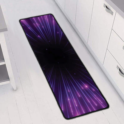 Purple Hyperspace Print Long Kitchen Mat