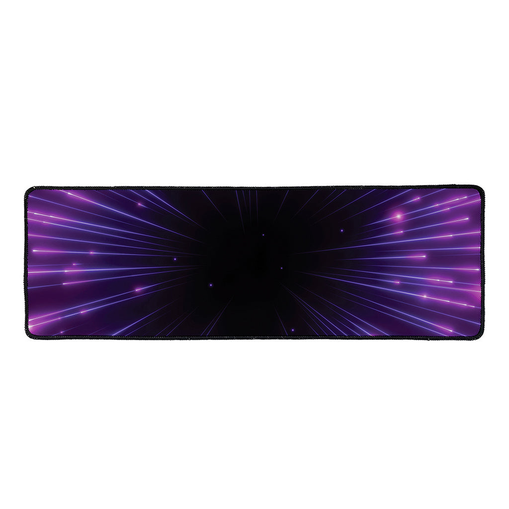 Purple Hyperspace Print Long Kitchen Mat