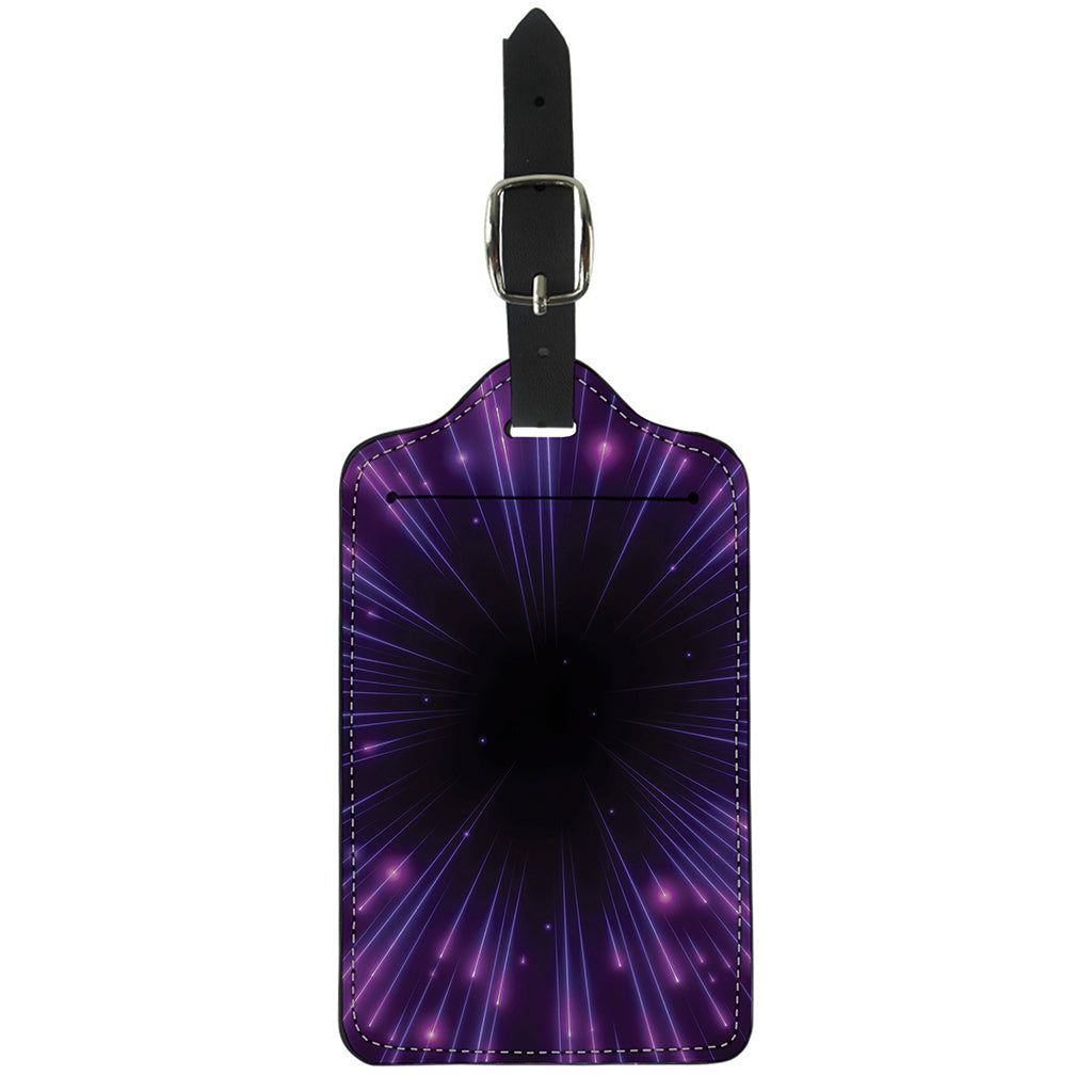 Purple Hyperspace Print Luggage Tag