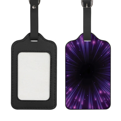 Purple Hyperspace Print Luggage Tag