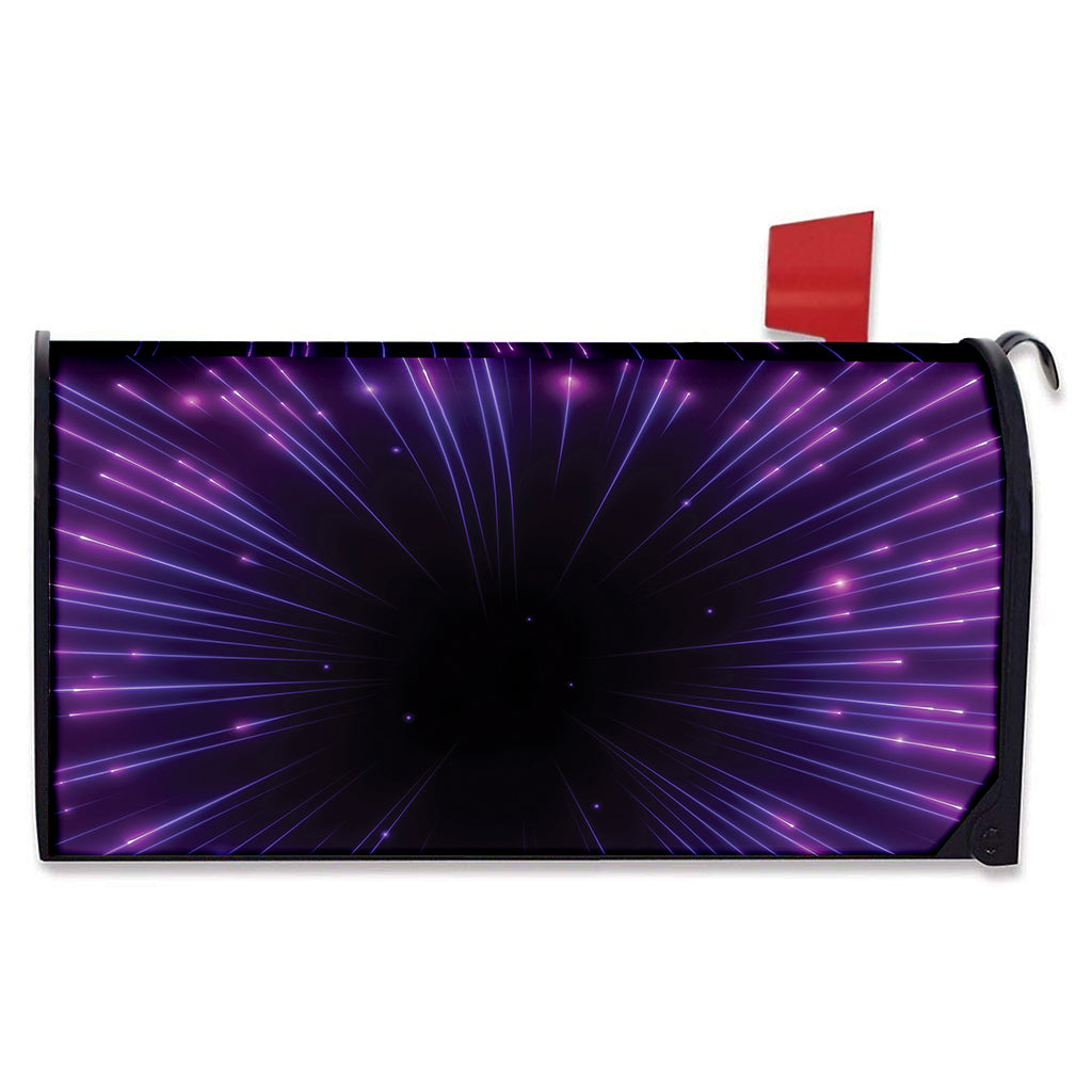 Purple Hyperspace Print Mailbox Cover