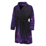 Purple Hyperspace Print Men's Bathrobe