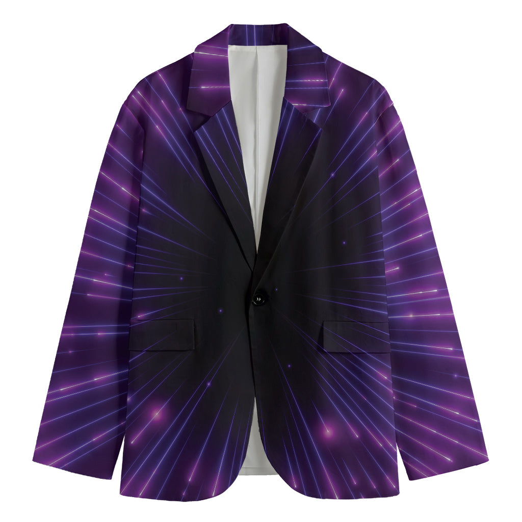 Purple Hyperspace Print Men's Blazer