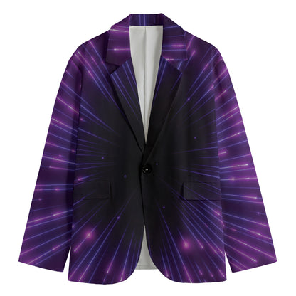Purple Hyperspace Print Men's Blazer