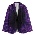 Purple Hyperspace Print Men's Blazer