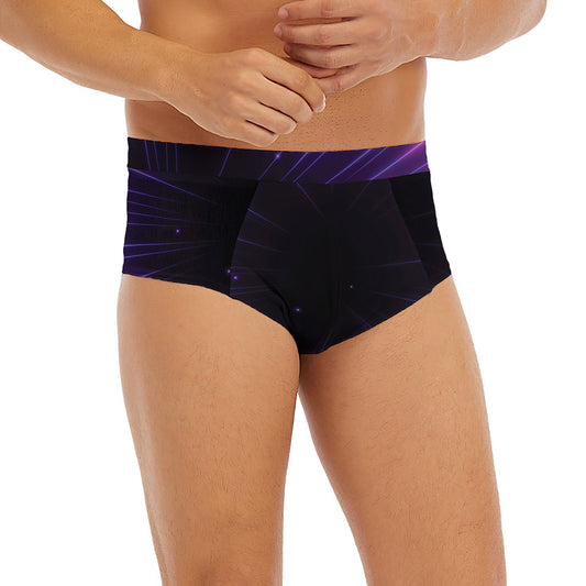 Purple Hyperspace Print Men's Briefs