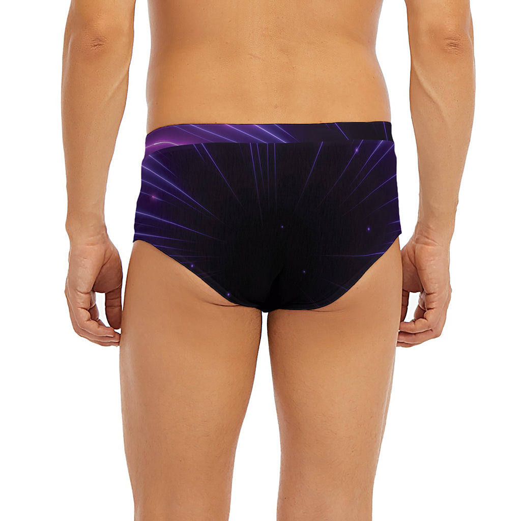 Purple Hyperspace Print Men's Briefs