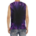 Purple Hyperspace Print Men's Fitness Tank Top