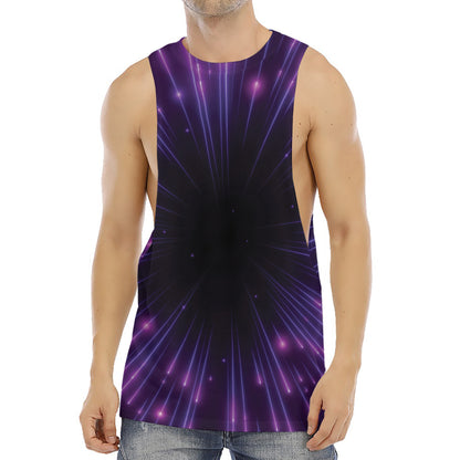 Purple Hyperspace Print Men's Muscle Tank Top
