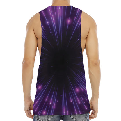 Purple Hyperspace Print Men's Muscle Tank Top