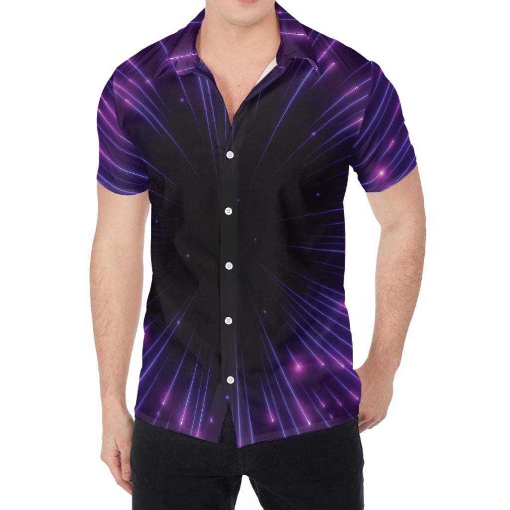 Purple Hyperspace Print Men's Shirt
