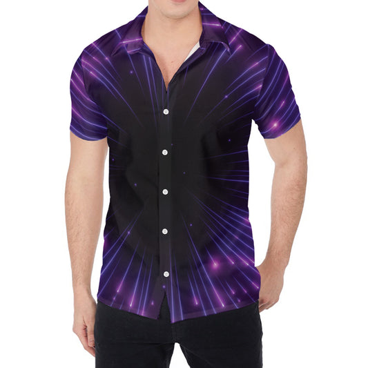 Purple Hyperspace Print Men's Shirt