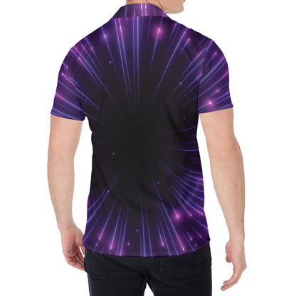 Purple Hyperspace Print Men's Shirt