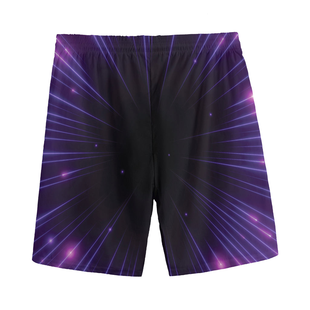 Purple Hyperspace Print Men's Sports Shorts
