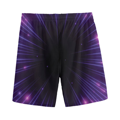 Purple Hyperspace Print Men's Sports Shorts