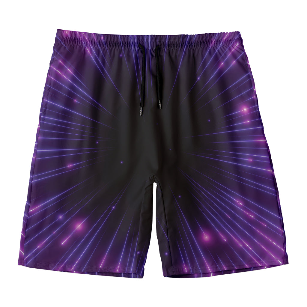 Purple Hyperspace Print Men's Swim Trunks