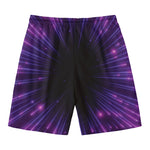 Purple Hyperspace Print Men's Swim Trunks