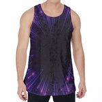 Purple Hyperspace Print Men's Velvet Tank Top