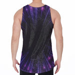 Purple Hyperspace Print Men's Velvet Tank Top