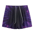 Purple Hyperspace Print Mesh Shorts