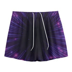 Purple Hyperspace Print Mesh Shorts
