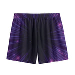 Purple Hyperspace Print Mesh Shorts