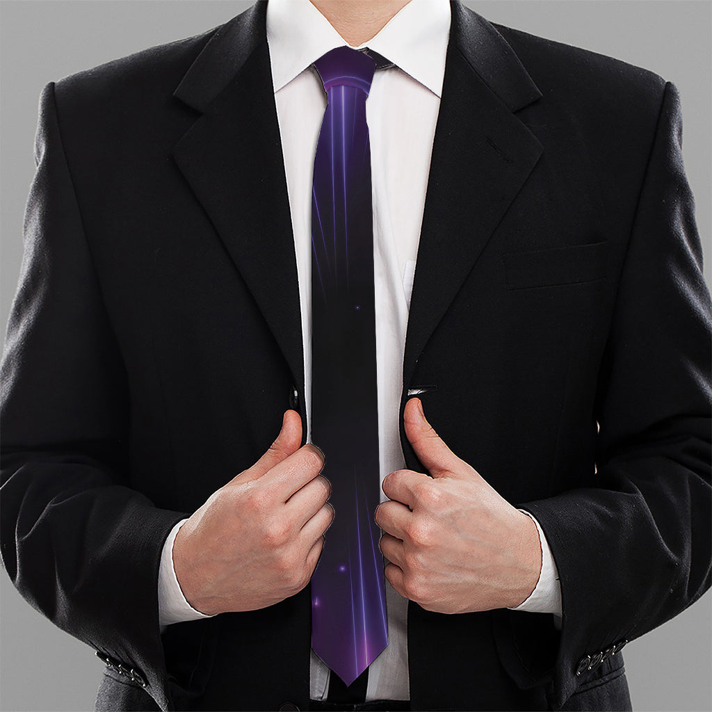 Purple Hyperspace Print Necktie