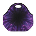 Purple Hyperspace Print Neoprene Lunch Bag