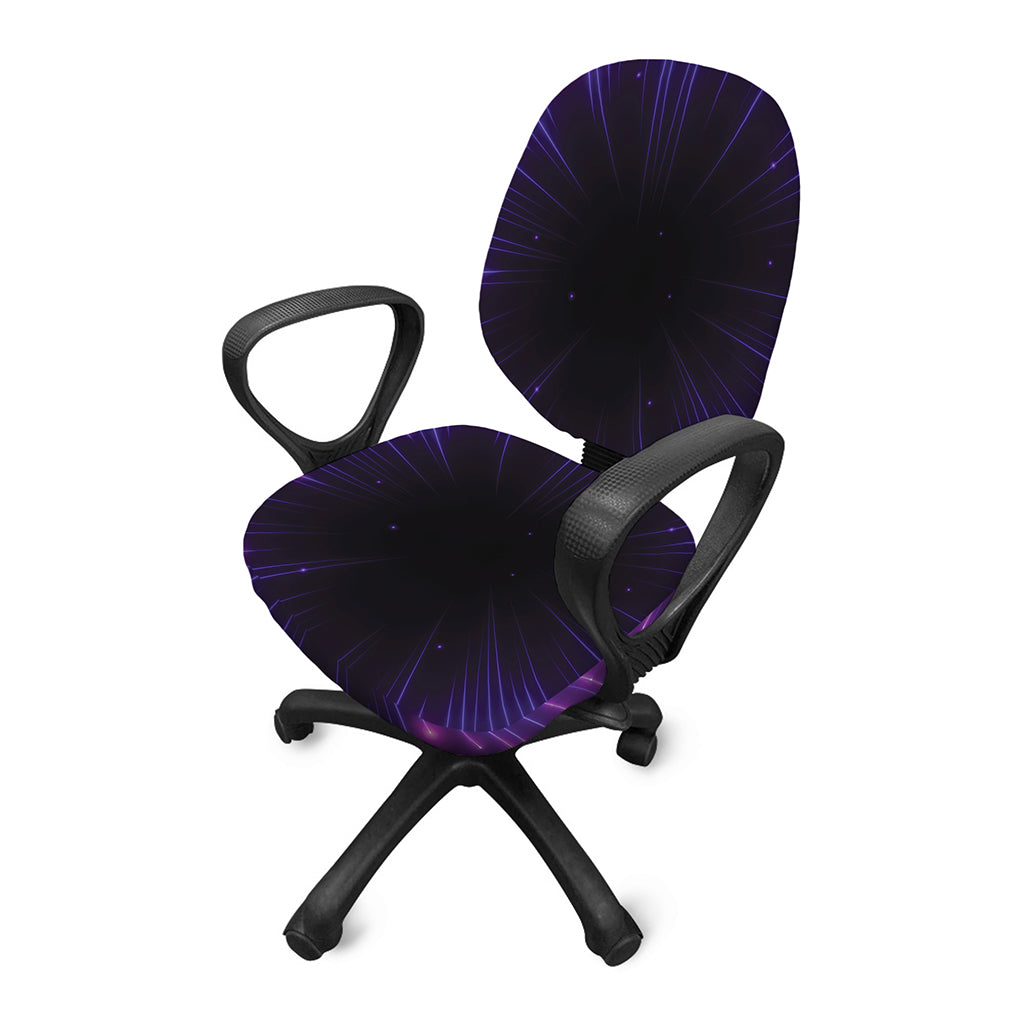 Purple Hyperspace Print Office Chair Cover