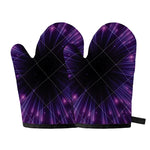 Purple Hyperspace Print Oven Mitts