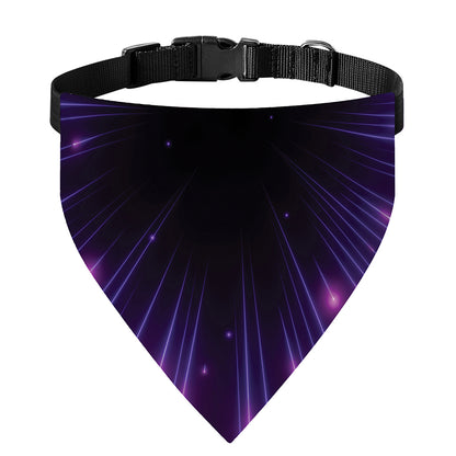 Purple Hyperspace Print Over The Collar Dog Bandana