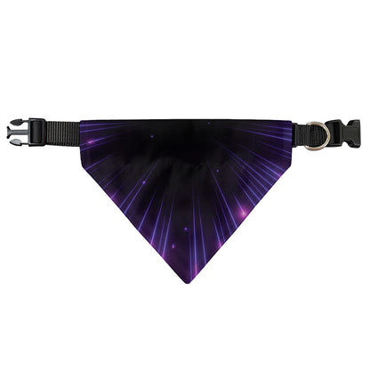 Purple Hyperspace Print Over The Collar Dog Bandana