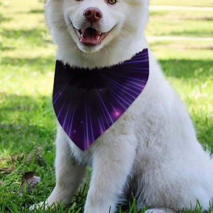 Purple Hyperspace Print Over The Collar Dog Bandana