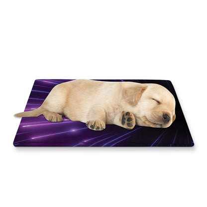 Purple Hyperspace Print Pet Cooling Mat Cover