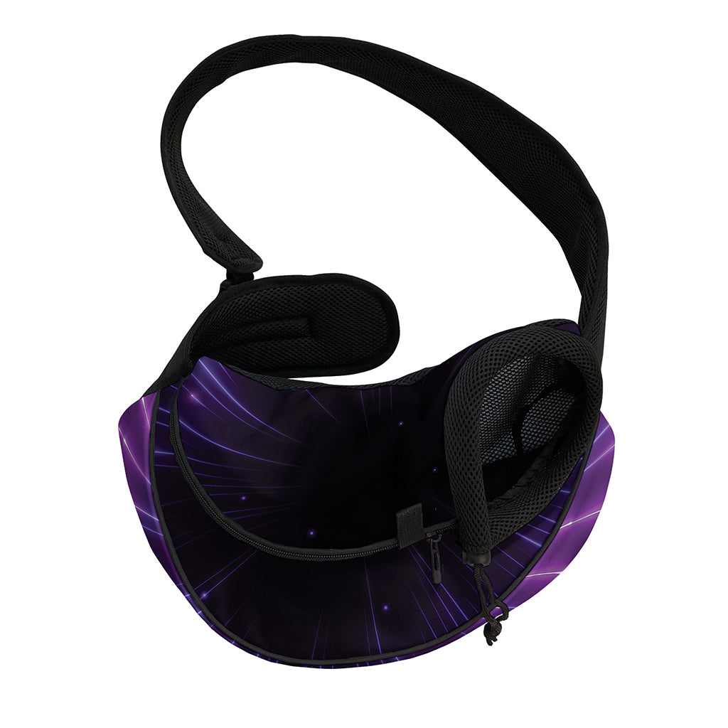 Purple Hyperspace Print Pet Sling Carrier
