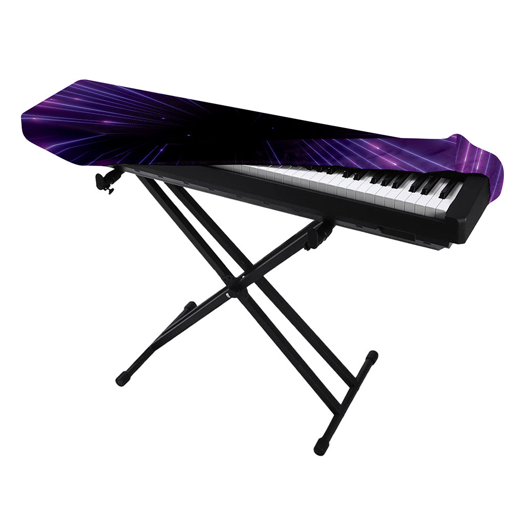 Purple Hyperspace Print Piano Keyboard Cover