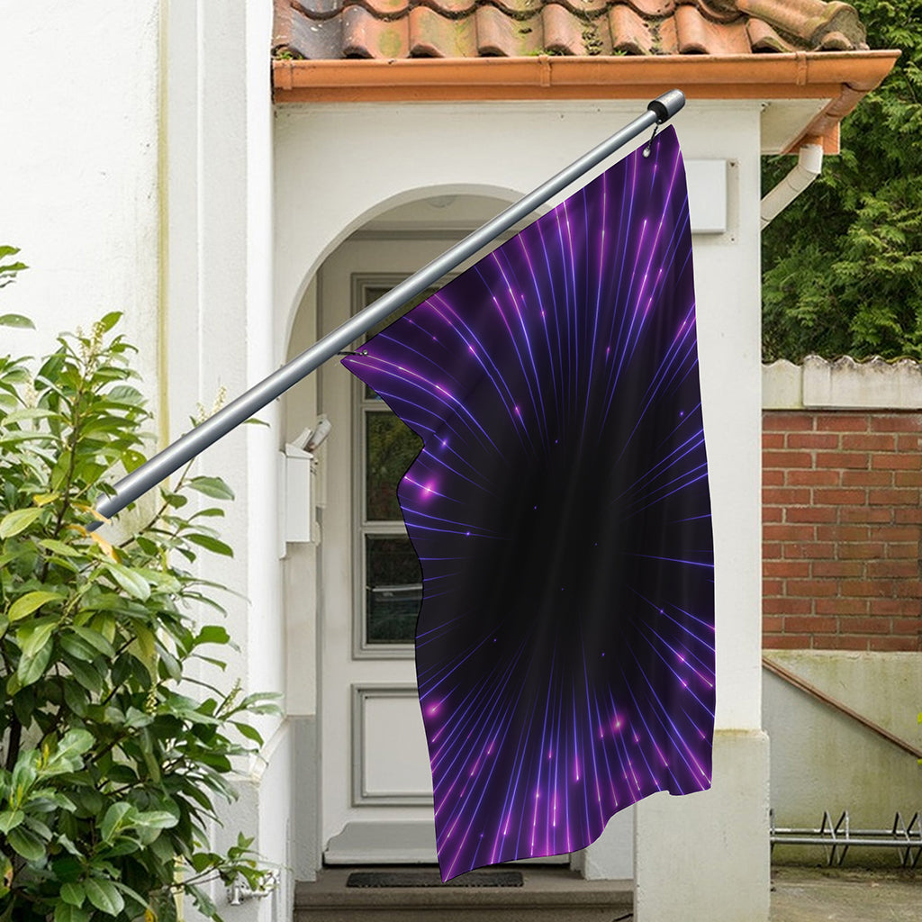 Purple Hyperspace Print Polyester Flag